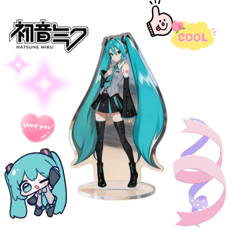 Anime Cosplay Characters - ฮัตสึเนะ มิกุ 10 ซม. อะคริลิคสแตนดี้ตัวละครอนิเมะน่ารักพิมพ์ HD