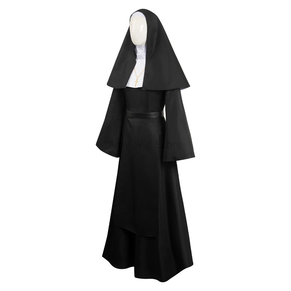 Anime Cosplay Nun - เครื่องแต่งกายสําหรับผู้หญิงเครื่องแต่งกายฮาโลวีนที่น่ากลัว PLUS ขนาดแม่ชีชุดสําหรับปาร์ตี้ Unisex Men Priest