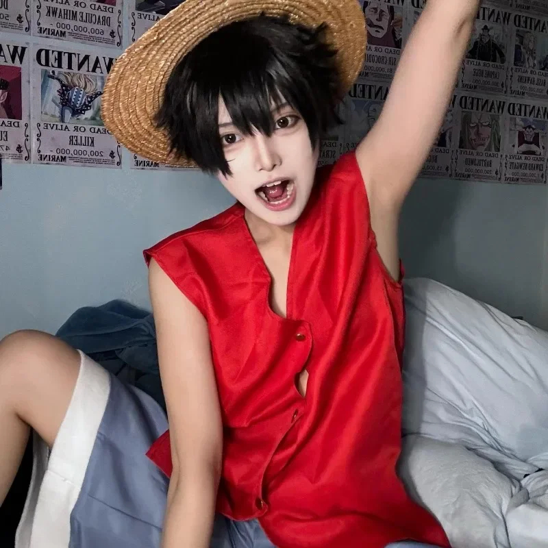 One Piece Straw Hat - หมวกฟางสไตล์ลูฟี่วันพีซ ขนาด 31/35 หมวกคอสเพลย์ หมวกคอสเพลย์อนิเมะใหม่ปี 2026