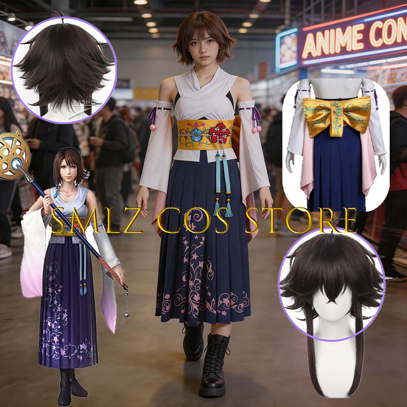 Anime Cosplay Props - Smlz FFX ยูน่าคอสเพลย์อะนิเมะ FF10 X เครื่องแต่งกายผู้หญิงคุณ