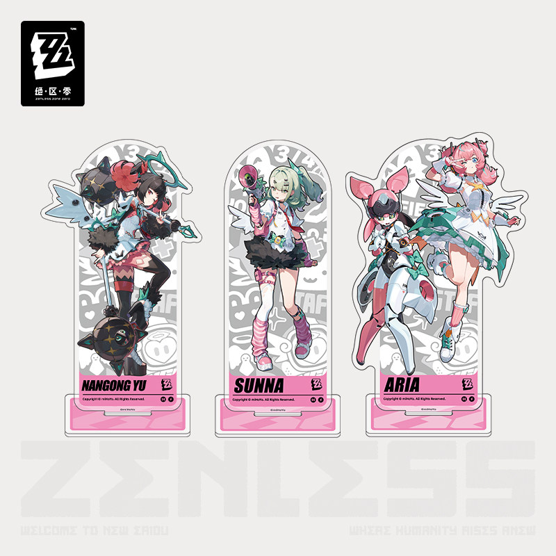 Anime Cosplay Series - เซ็ตอะคริลิกตั้งโชว์ลายภาพประกอบซันนา อาเรีย นังกง ยู จากซีรีส์ Zenless