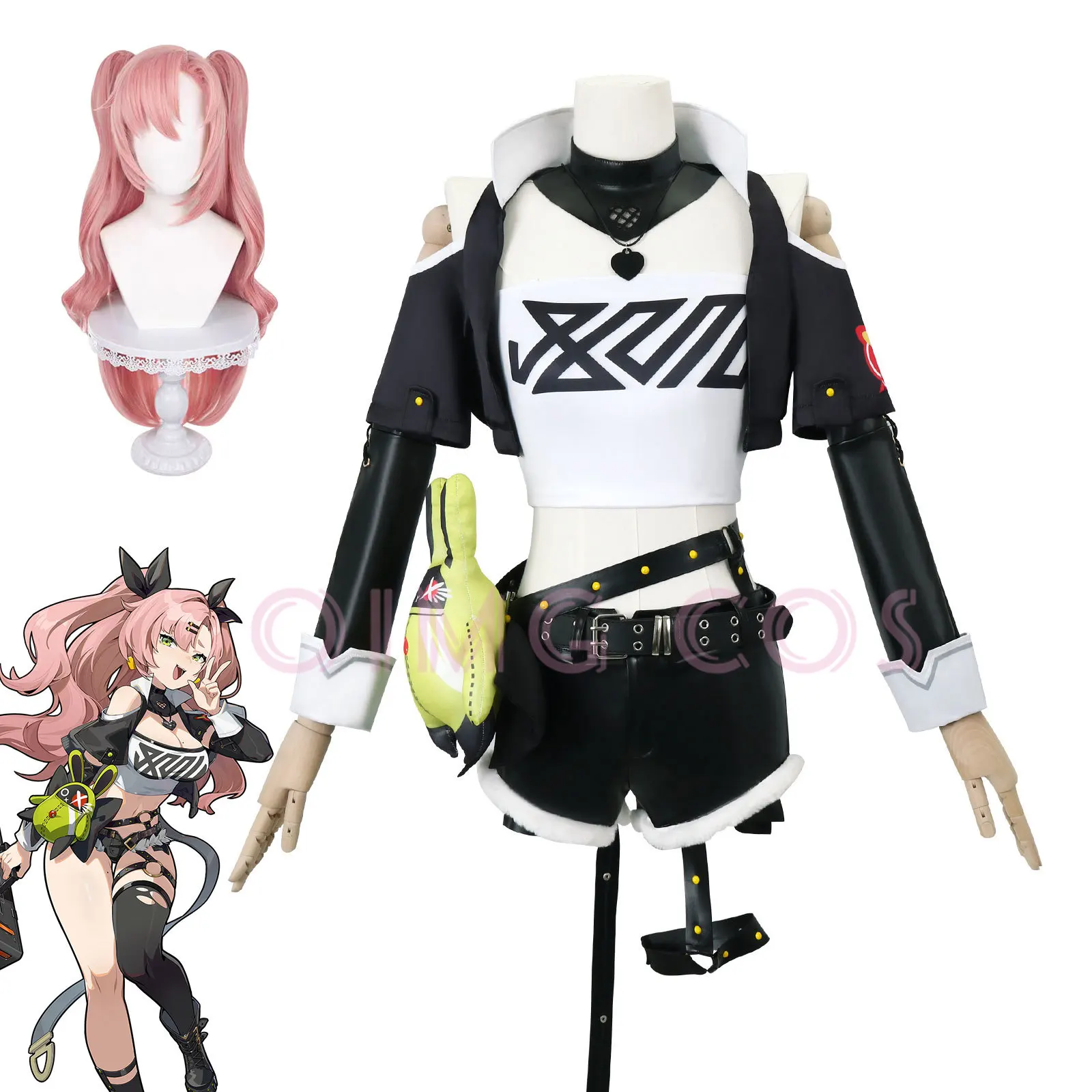 Cosplay Anime Top - นิโคล เดมาลา เซนเลส โซน ซีโร่คอสเพลย์เครื่องแต่งกายวิกผมอะนิเมะฮาโลวีนเครื่องแต่งกายปาร์ตี้มาสเคอเรดผู้หญิงเกม
