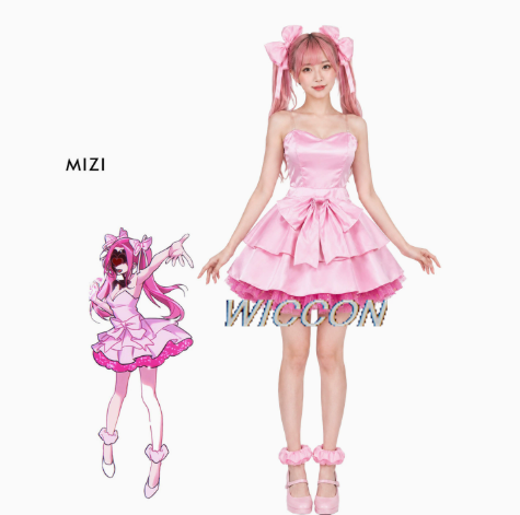Anime Zombie Cosplay - ชุดคอสเพลย์มิซิ ชุดแสดงบนเวทีซอมบี้ ชุดแสดงบนเวทีเอเลี่ยน วิกผมและเครื่องประดับศีรษะสำหรับเล่นบทบาทสมมติ ชุดฮาโลวีนสำหรับผู้หญิง งานคาร์นิวัล