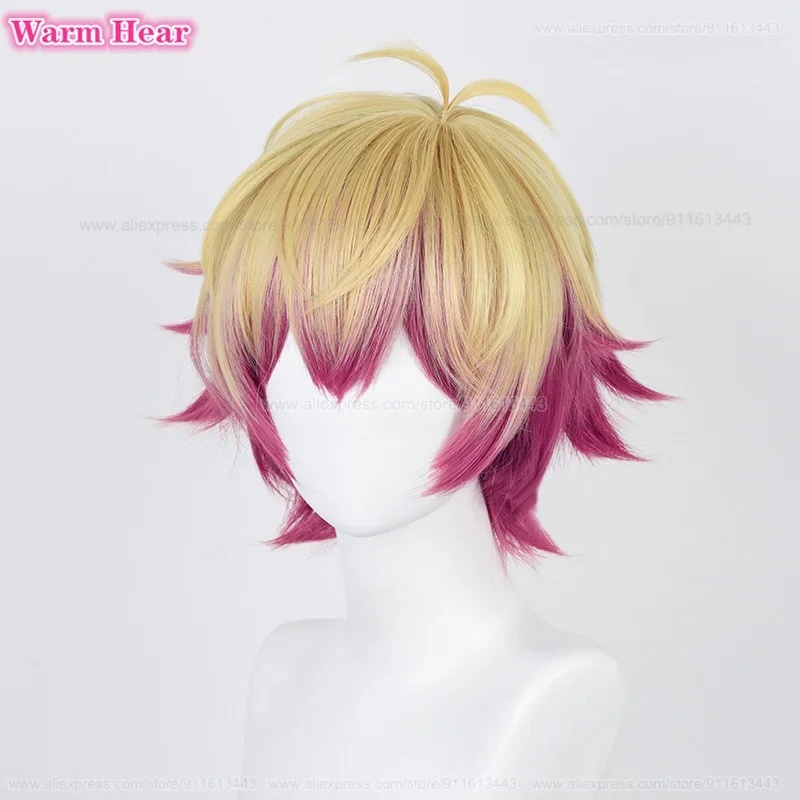 Anime Cosplay Nun - วิกผมสังเคราะห์สั้น 30 ซม. สีทองแดงแดง สำหรับคอสเพลย์อนิเมะ ทนความร้อน