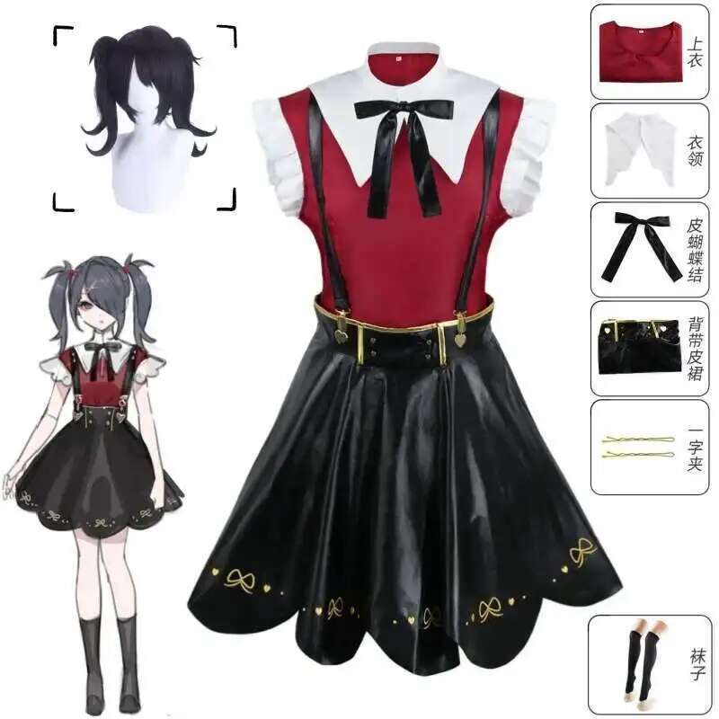 Anime Cosplay Japanese Girl - เกม Needy Girl Overdose คอสเพลย์ชุดวิกผมรองเท้าอะนิเมะ JK
