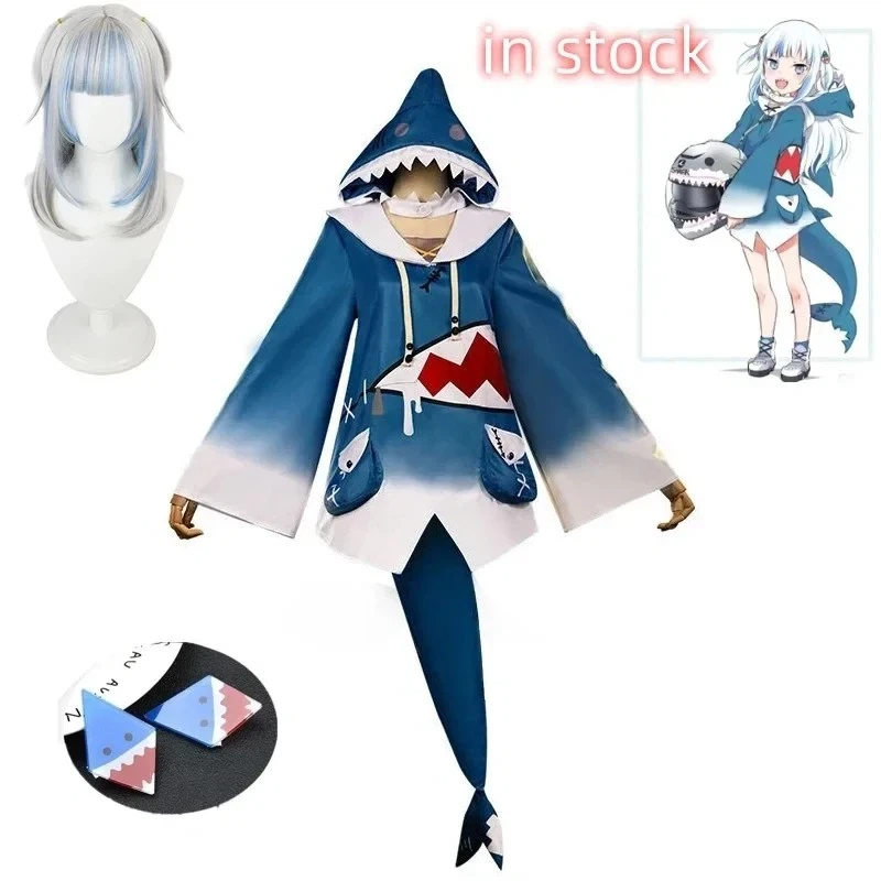 Anime Cosplay Youtuber - ชุดคอสเพลย์ Gawr Gura จาก Hololive ENG