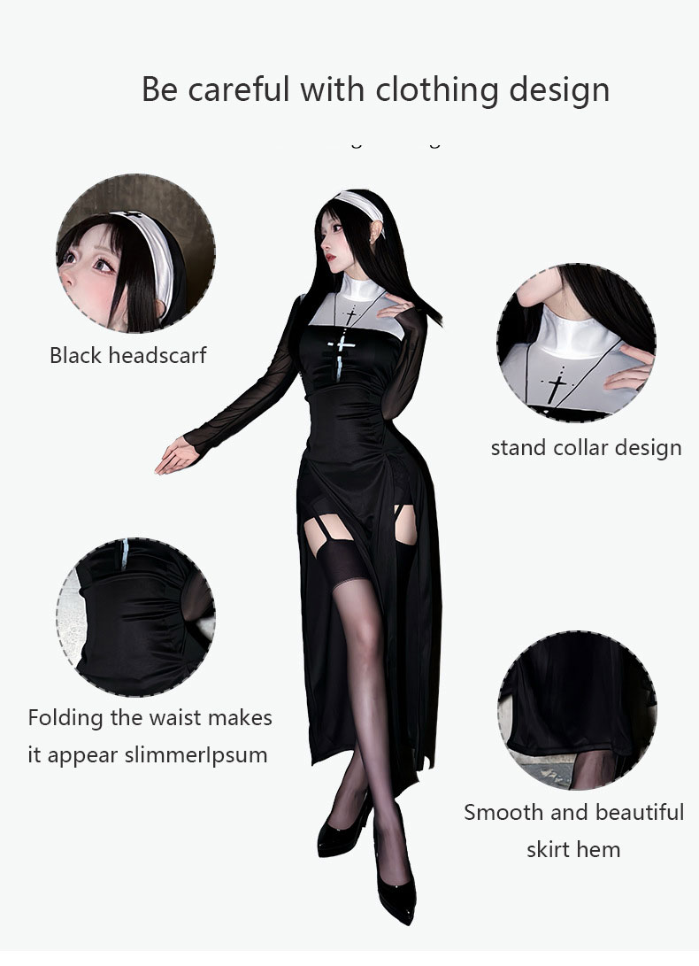 ชุดคอสเพลย์แม่ชีเซ็กซี่สำหรับผ - Anime Cosplay Nun บทวิจารณ์และราคา