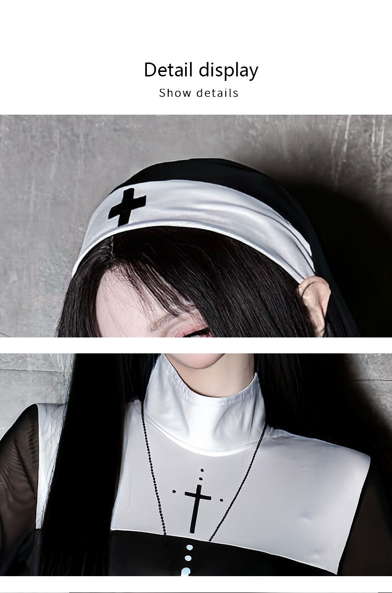 ชุดคอสเพลย์แม่ชีเซ็กซี่สำหรับผ - Anime Cosplay Nun บทวิจารณ์และราคา