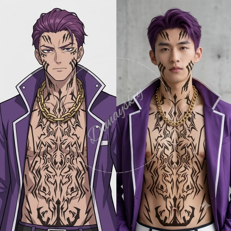 แมทเธียส ริคาร์โด ลายชนเผ่าสีด - Anime Cosplay Face บทวิจารณ์และราคา