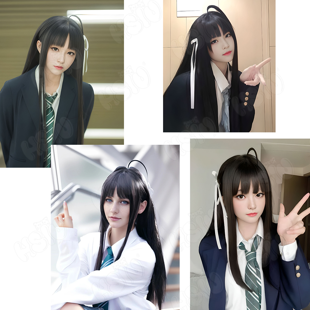 วิกคอสเพลย์อาวา ซูบารุ HSIU 80 - Anime Cosplay Girl With Black Hair บทวิจารณ์และราคา
