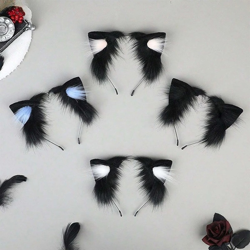 ที่คาดผมหูแมว 1 ชิ้น สำหรับฮาโ - Anime Cosplay Girl With Black Hair บทวิจารณ์และราคา
