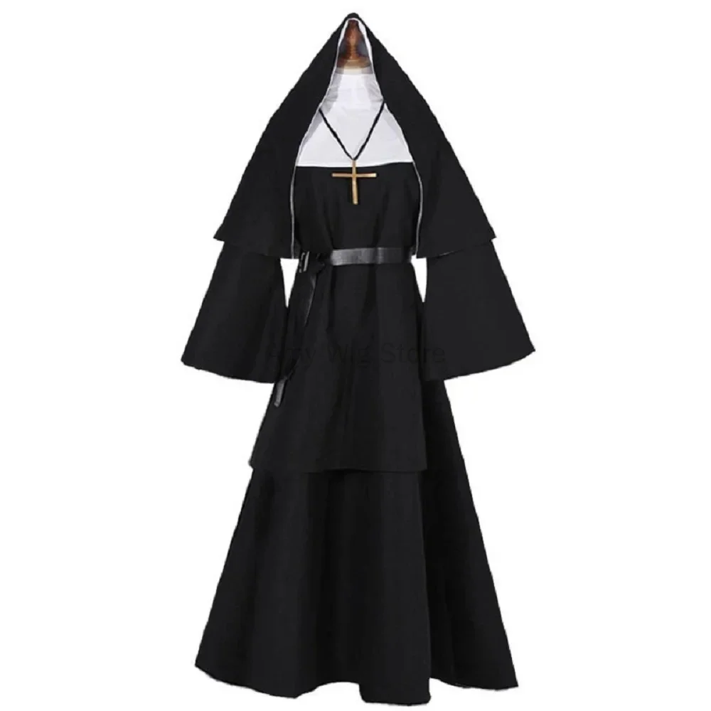ชุดแม่ชีสำหรับผู้หญิง ชุดฮาโลว - Anime Cosplay Nun บทวิจารณ์และราคา