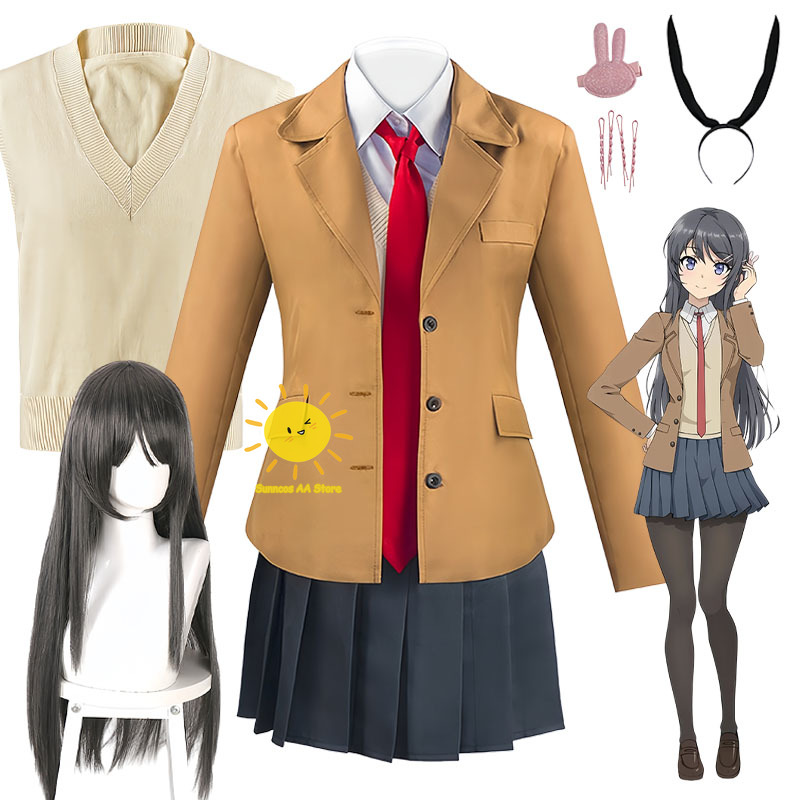 อะนิเมะ ซากุระจิมะ ไม คอสเพลย์ - Anime Cosplay Japanese Girl บทวิจารณ์และราคา