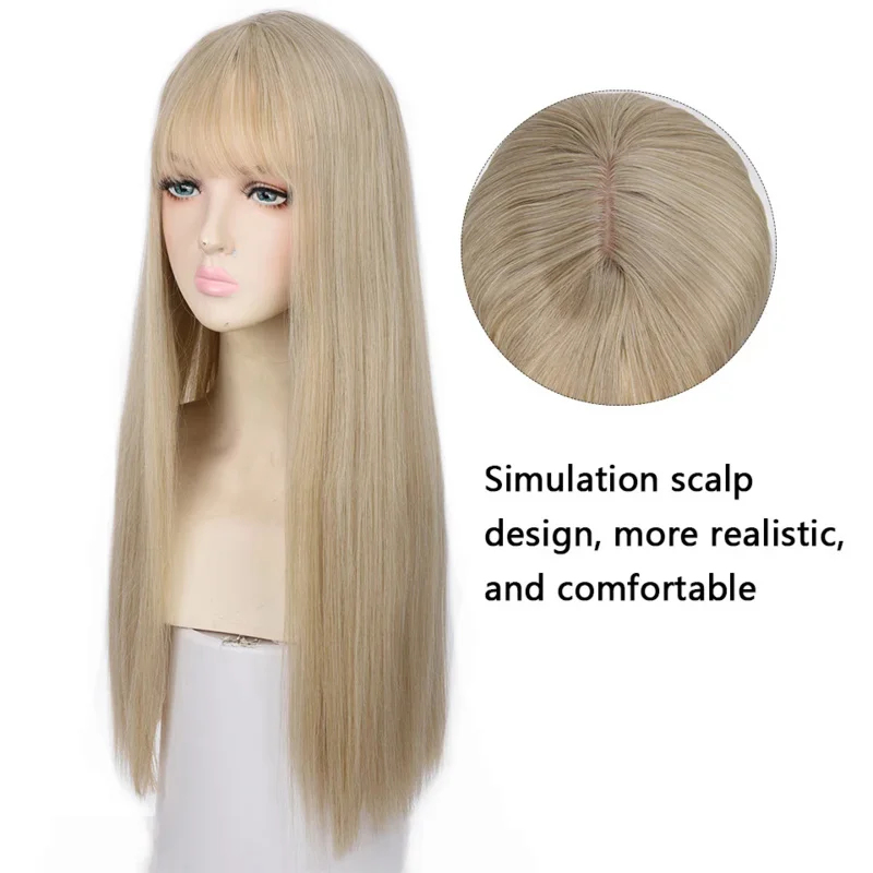 2026 โฮยานวิกผมยาวตรงสังเคราะห - Anime Cosplay Girl With Black Hair บทวิจารณ์และราคา