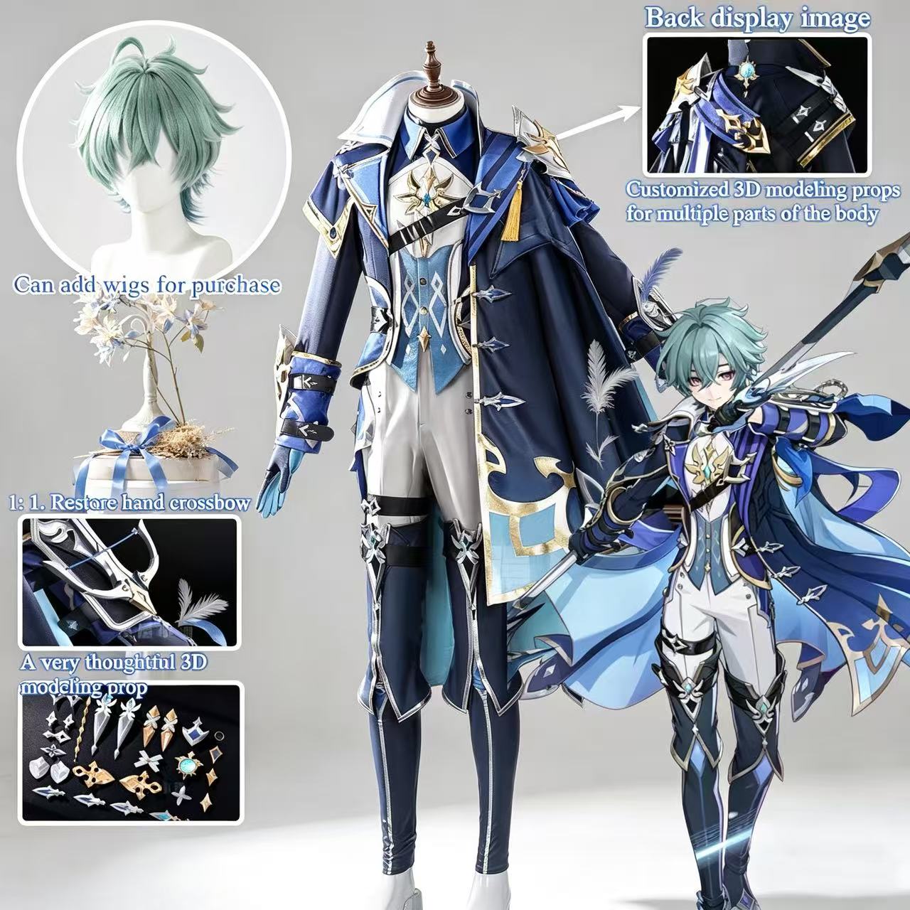 ชุดคอสเพลย์โลเฮ็นจากเกม Genshi - Anime Cosplay Series บทวิจารณ์และราคา
