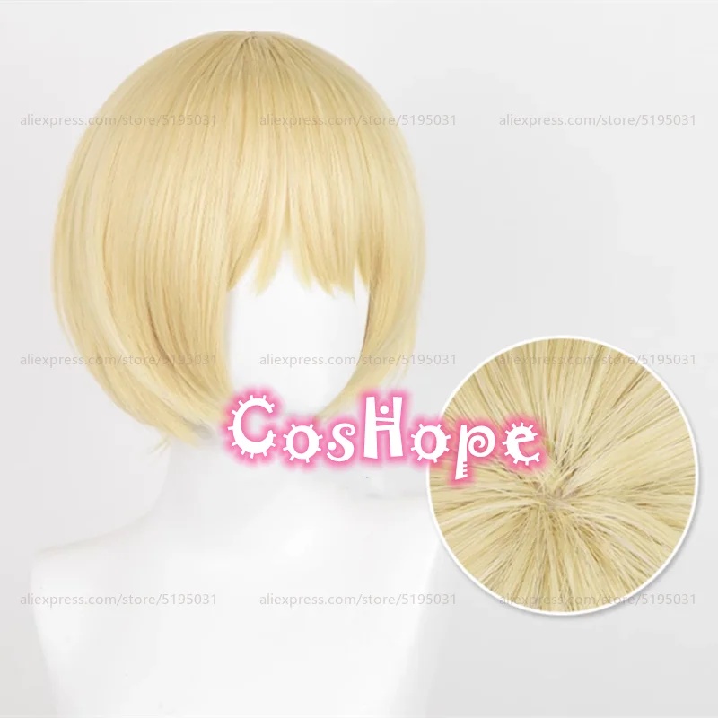 วิกผมบ๊อบสั้น 30 ซม. สีทองอ่อน - Anime Cosplay Nun บทวิจารณ์และราคา