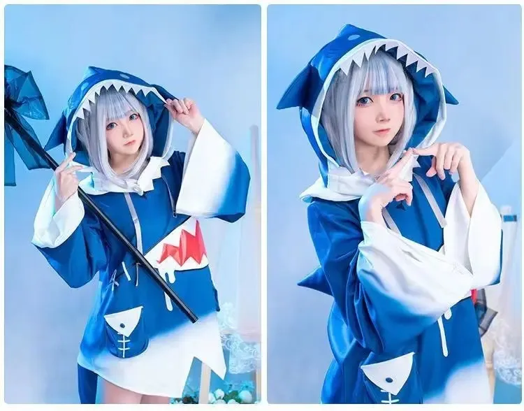 ชุดคอสเพลย์ Gawr Gura จาก Holo - Anime Cosplay Youtuber บทวิจารณ์และราคา